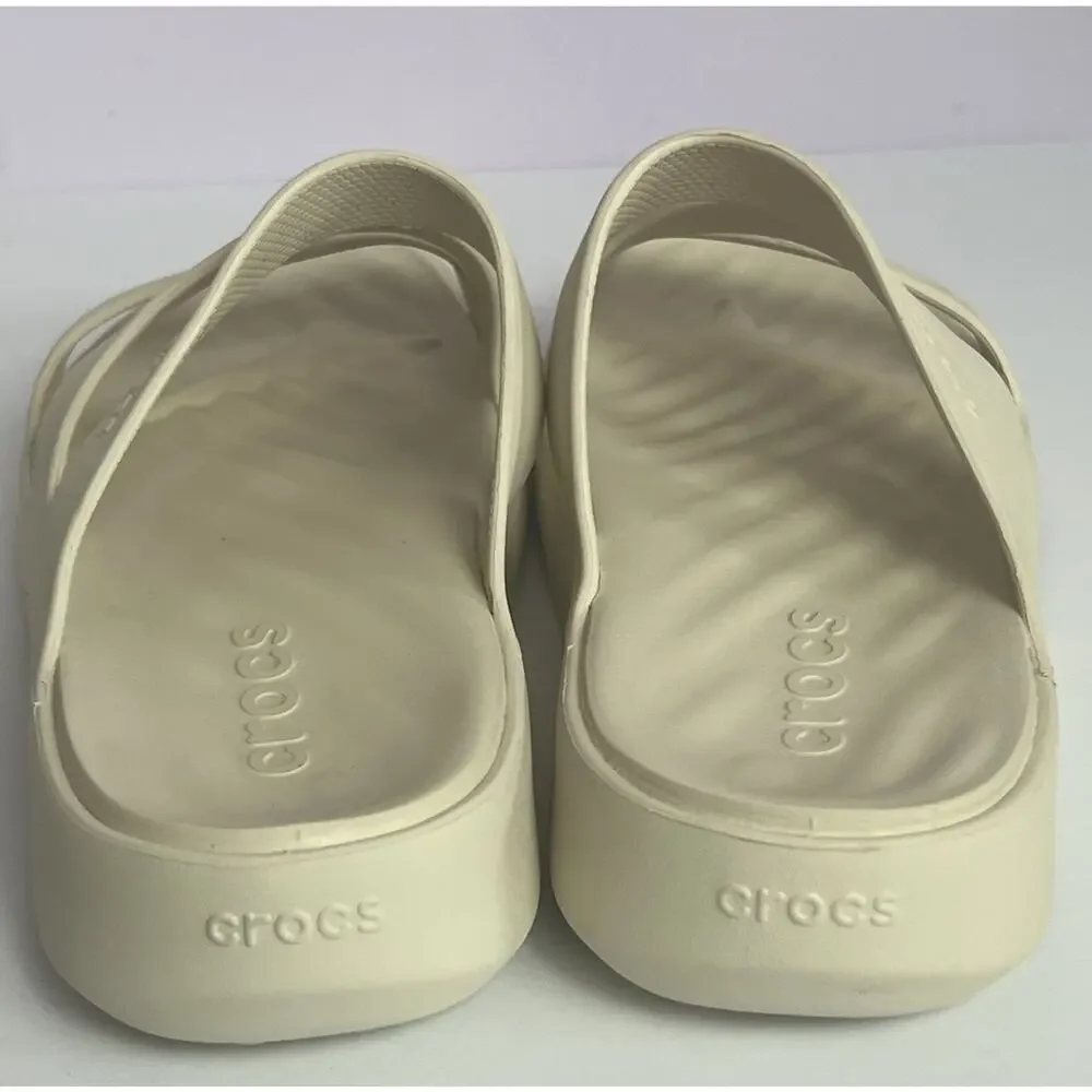 Crocs Getaway Strappy Slide Sandals Womens Size 9 Stucco Comfort Casual